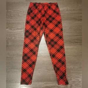 2X Sweet Legs Plus Size Plaid Leggings